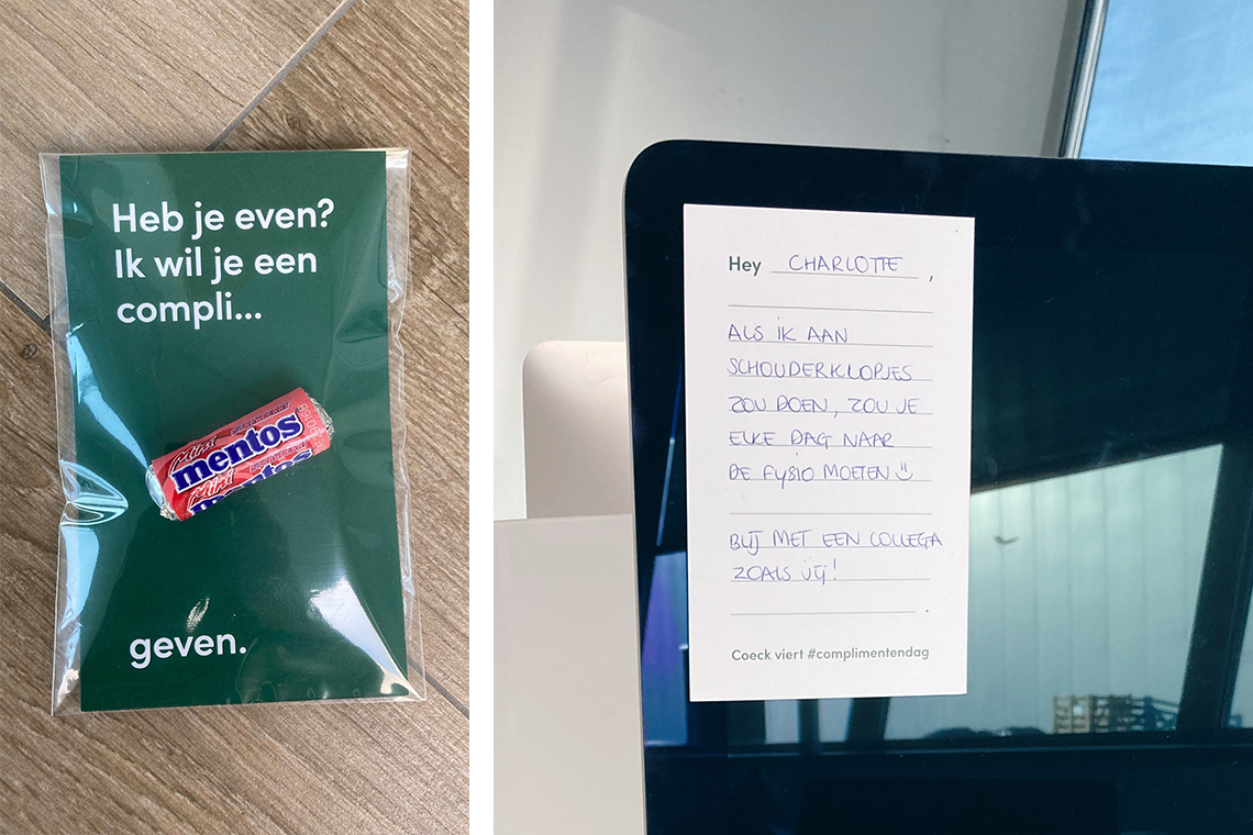 Een extra schouderklopje op Complimentendag